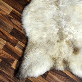 XXL ÖKO Schaffell Lammfell beige braun 120x75 Teppich Geschenk #8195
