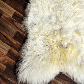 XXL ÖKO Schaffell Lammfell beige braun 125x80 Kamin Fell #8206