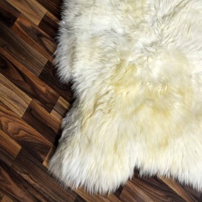 XXL ÖKO Schaffell Lammfell beige braun 120x80 Kamin Fell #8213