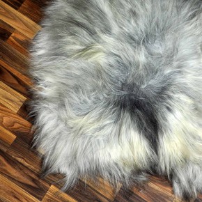 XXXL ÖKO Island Schaffell grau schwarzbraun 130x85 Lammfell #8225