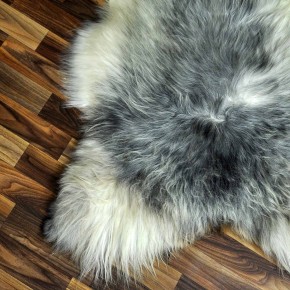 XL ÖKO Island Schaffell grau beige 115x80 Lammfell #8239