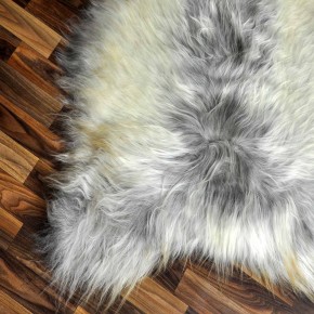 XL ÖKO Island Schaffell beige schwarzbraun 115x80 Krampus #8263