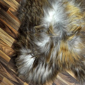 XXXL ÖKO Island Schaffell grau braun 135x85 Lammfell #8268