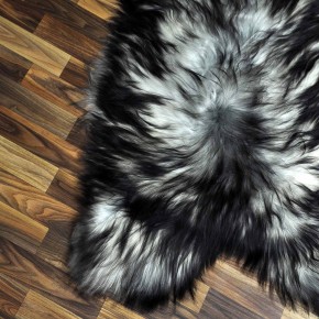 XXXL ÖKO Island Schaffell grau schwarzbraun 130x80 Lammfell #8290