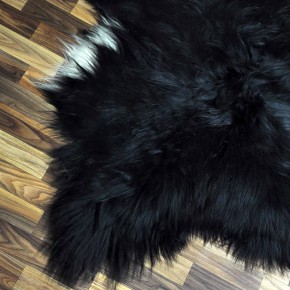 XXL ÖKO Island Schaffell schwarzbraun weiß 125x85 Geschenk #8302