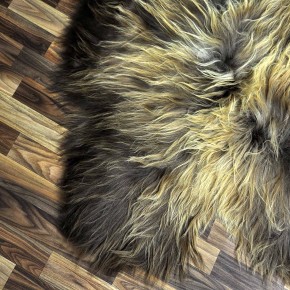 XXXL ÖKO Island Schaffell Lammfell rost braun 140x80 Perchten #8322