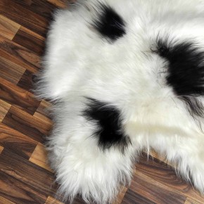 XL ÖKO Island Schaffell beige schwarzbraun 115x75 #8333