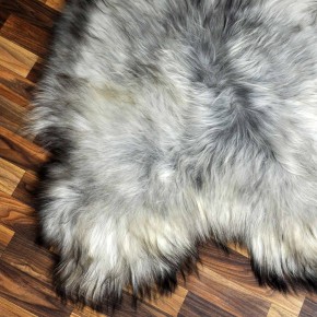 XXL ÖKO Island Schaffell grau beige schwarzbraun 120x85 Lamm #8347