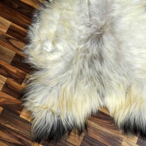 XL ÖKO Island Schaffell beige schwarzbraun 115x80 #8362