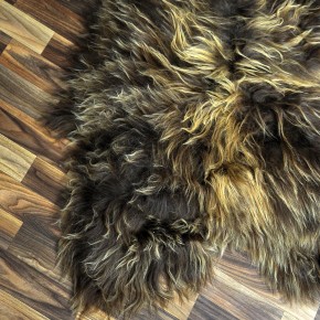 XXL ÖKO Island Schaffell Lammfell rost braun 125x85 Perchten #8388