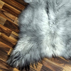 ÖKO Island Schaffell grau schwarzbraun 100x75 basteln Fell #8418