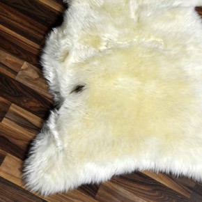 ÖKO Schaffell Lammfell beige braun 95x70 Hundebett #8437