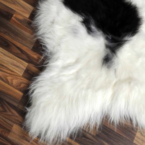 XXXL ÖKO Island Schaffell beige schwarzbraun 130x85 Krampus #8462