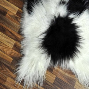 XXL ÖKO Island Schaffell beige schwarzbraun 125x80 Krampus #8467