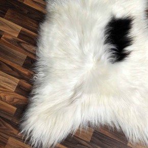 XXXL ÖKO Island Schaffell beige schwarzbraun 130x80 Krampus #8472