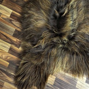 XXL ÖKO Island Schaffell Lammfell rost braun 125x80 Krampus #8480