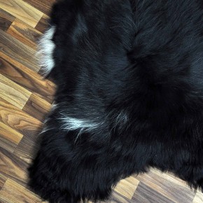 XXXL ÖKO Island Schaffell grau schwarzbraun 130x80 groß #8512