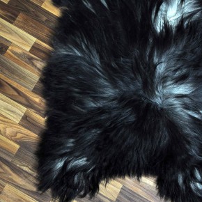 XXXL ÖKO Island Schaffell grau schwarzbraun 135x80 groß #8514