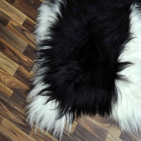 XXXL ÖKO Island Schaffell beige schwarzbraun 130x80 #8523