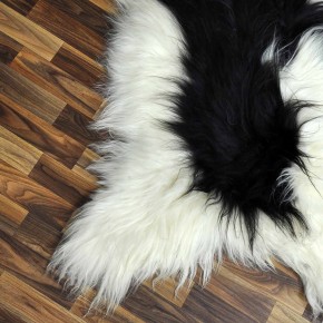 XXXL ÖKO Island Schaffell beige schwarzbraun 135x80 #8527