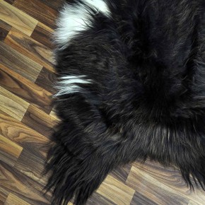 XXXL ÖKO Island Schaffell Lammfell rost braun weiß 130x70 Krampus #8535