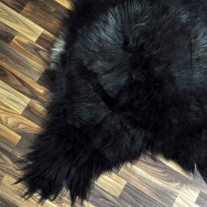 XXXL ÖKO Island Schaffell schwarzbraun grau 130x80 Geschenk #8536