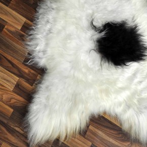 XXL ÖKO Island Schaffell beige schwarzbraun 125x80 #8638