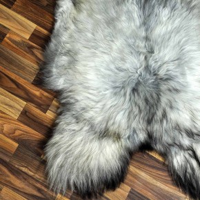 XXL ÖKO Island Schaffell grau schwarzbraun 125x75 #8647