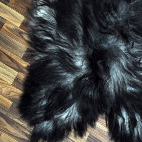 XXXL ÖKO Island Schaffell grau schwarzbraun 130x80 #8649