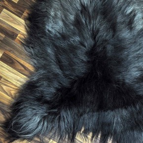 XXXL ÖKO Island Schaffell grau schwarzbraun 130x90 #8652