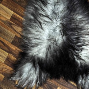 ÖKO Island Schaffell grau schwarzbraun 100x70 #8683
