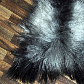 ÖKO Island Schaffell grau schwarzbraun 105x65 #8689