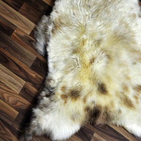 XXL ÖKO Schaffell Lammfell beige braun 120x80 Kamin Fell #8727