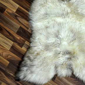 XXL ÖKO Schaffell Lammfell beige braun 120x70 Kamin Fell #8730