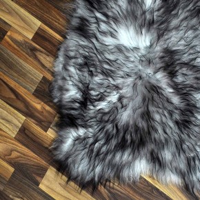 Island Schaffell grau schwarz geflammt 95x60 Krampus #8756