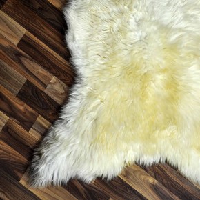 XXL ÖKO Schaffell Lammfell beige braun 120x80 Hundebett #8816