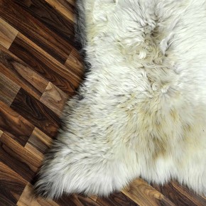 XL ÖKO Schaffell Lammfell beige braun 115x75 Hundebett #8836