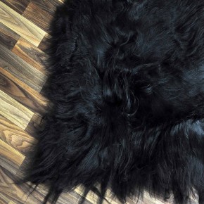 XXL ÖKO Island Schaffell schwarzbraun 125x85 #8863