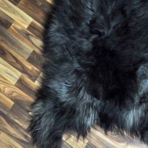 XXXL ÖKO Island Schaffell schwarzbraun grau 130x80 Geschenk #8865