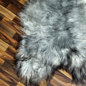 XXL ÖKO Island Schaffell grau schwarzbraun 125x80 #8867