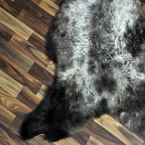 XXL ÖKO Schaffell Lammfell braun grau 120x80 Sheepskin #8873