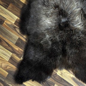 XXL ÖKO Schaffell Lammfell braun grau 120x80 Sheepskin #8888