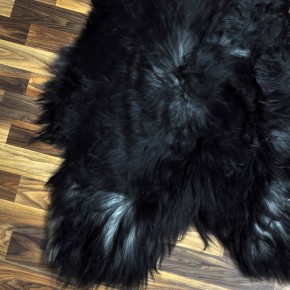 XXXL ÖKO Island Schaffell grau schwarzbraun 130x80 #8904