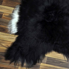 XL ÖKO Island Schaffell schwarzbraun weiß 115x70 Lammfell #8912