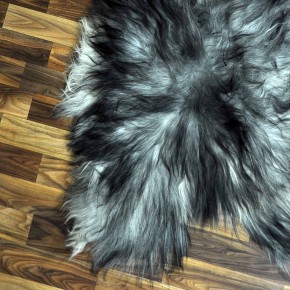 XXL ÖKO Island Schaffell grau schwarzbraun 125x75 #8927