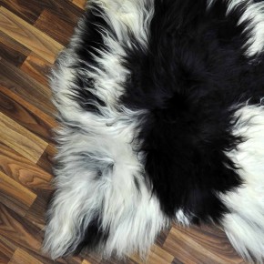 XXL ÖKO Island Schaffell beige schwarzbraun 125x80 #8933