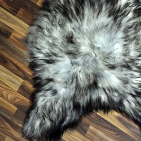 XXL ÖKO Island Schaffell grau schwarzbraun 125x70 #8938