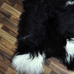 XXXL ÖKO Island Schaffell beige schwarzbraun 140x75 #8939