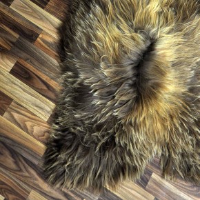 XXL ÖKO Island Schaffell Lammfell rost braun 120x75 Krampus #8940