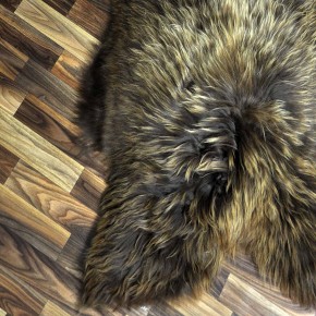 XXL ÖKO Island Schaffell Lammfell rost braun 125x75 Krampus #8941